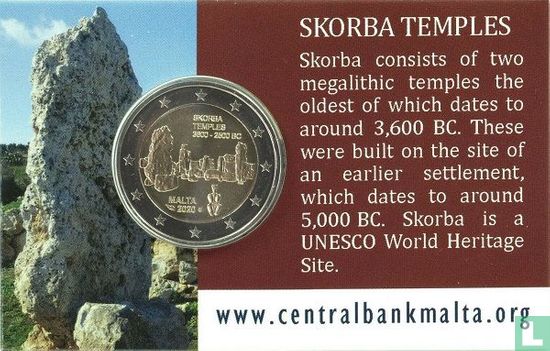 Malte 2 euro 2020 (coincard) "Skorba temples" - Image 1