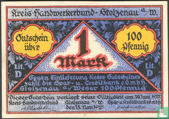 Stolzenau, Kreis - 1 Mark (1) 1921 - Image 1