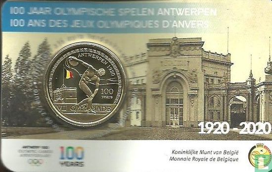 België 2½ euro 2020 (coincard - gekleurd) "100 years Olympic Games in Antwerp" - Afbeelding 1