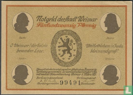 Weimar 25 Pfennig - Afbeelding 1