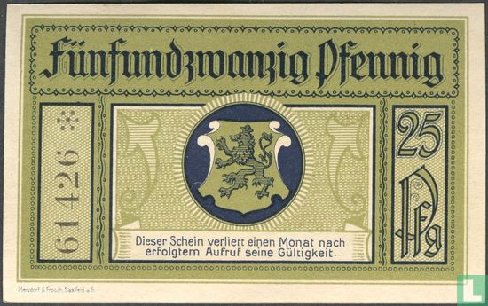 Leutenberg 25 Pfennig - Afbeelding 2