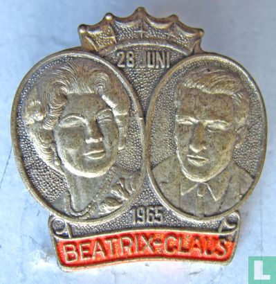 28 juni 1965 Beatrix-Claus (goud kleur) - Afbeelding 1