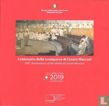 Italië jaarset 2019 "100th anniversary Death of Cesare Maccari" - Afbeelding 1