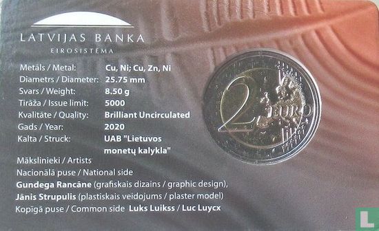 Lettonie 2 euro 2020 (coincard) "Latgalian ceramics" - Image 2