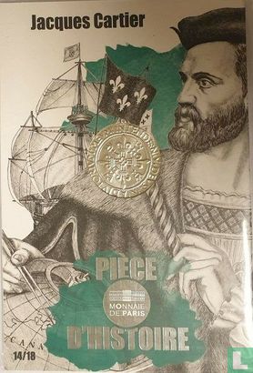 France 10 euro 2019 (folder) "Piece of French history - Jacques Cartier" - Image 1