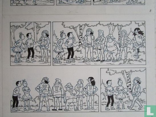 Suske en Wiske - originele pagina (p.1) in inkt - Het rinkelende raderwerk - (2006) - Afbeelding 3