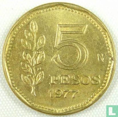 Argentinien 5 Peso 1977 - Bild 1