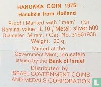 Israël 10 lirot 1975 (JE5736 - PROOF) "Hanukkia from Holland" - Afbeelding 3