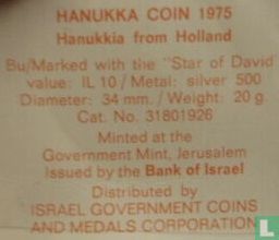 Israël 10 lirot 1975 (JE5736) "Hanukkia from Holland" - Afbeelding 3