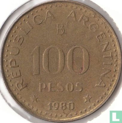 Argentine 100 pesos 1980 (aluminium-bronze) - Image 1
