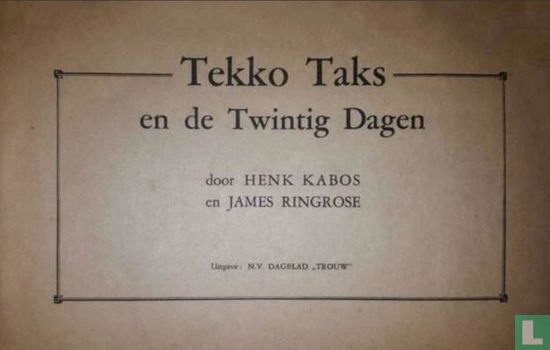 Tekko Taks en de 20 dagen - Afbeelding 2