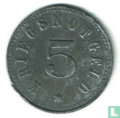 Zwiesel 5 pfennig 1918 (geribbelde rand) - Afbeelding 2