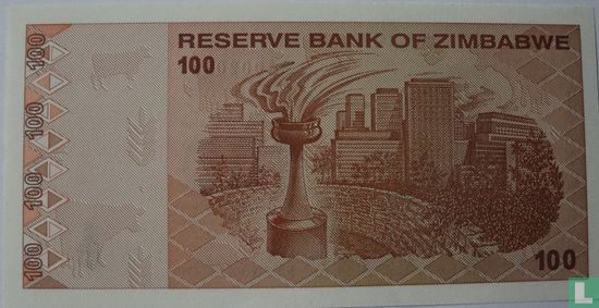 Zimbabwe 100 dollars 2009 - Image 2
