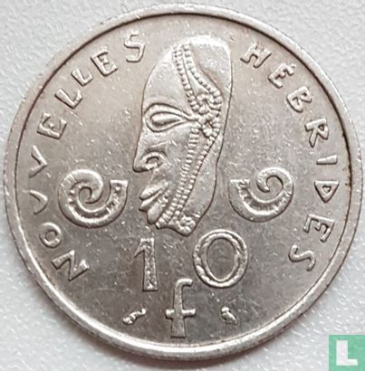 Nieuwe Hebriden 10 francs 1967 - Afbeelding 2