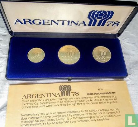 Argentina mint set 1978 (PROOF) "Football World Cup in Argentina" - Image 1