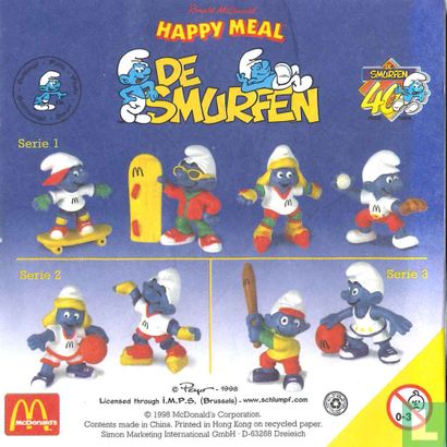 Happy meal 1998: De Smurfen