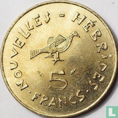 Neue Hebriden 5 Franc 1982 - Bild 2