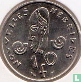 New Hebrides 10 francs 1975 - Image 2