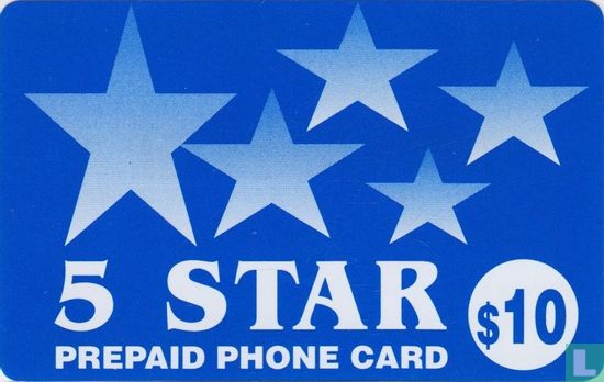5 star prepaid phone card - Afbeelding 1