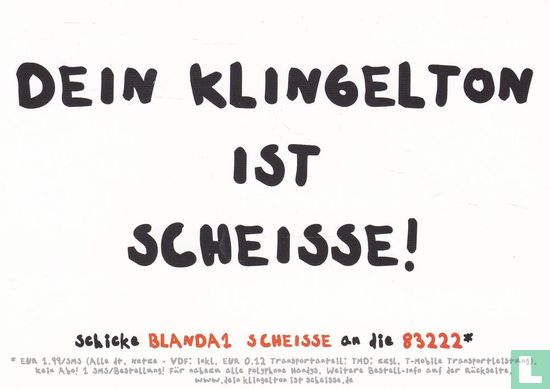 0214 - Blanda "Dein Klingelton Ist Scheisse!" - Afbeelding 1