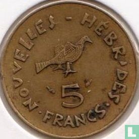 Nieuwe Hebriden 5 francs 1975 - Afbeelding 2