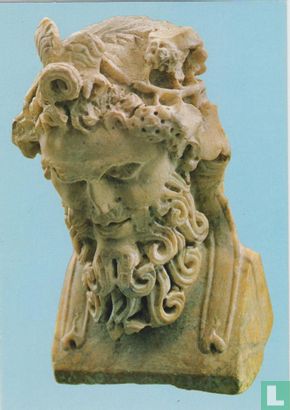 Testa di erma romana, in marmo, raffigurante il Dio Pan (II sec. d. C.) - Bild 1