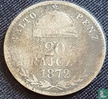 Ungarn 20 Krajczar 1872 - Bild 1