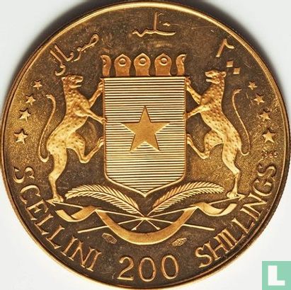 Somalia 200 shillings 1965 (PROOF) "5th anniversary of Independence" - Image 1