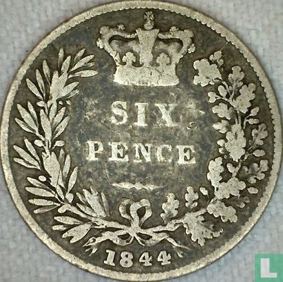 Vereinigtes Königreich 6 Pence 1844 (kleine 44) - Bild 1