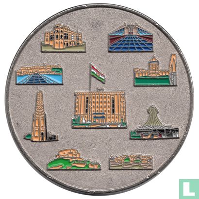 Kurdistan Medallic Issue ND "Flag of Kurdistan - Sites in Kurdistan" - Afbeelding 2