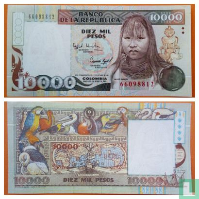 Kolumbien 10000 Pesos 1993