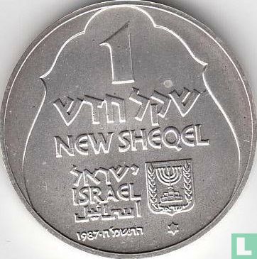 Israël 1 nouveau sheqel 1987 (JE5748) "Hanukkiya from England" - Image 1