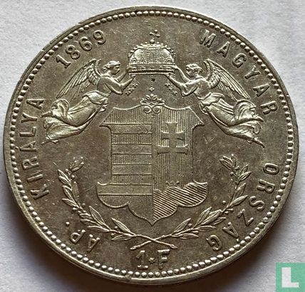 Hongarije 1 forint 1869 (KB) - Afbeelding 1