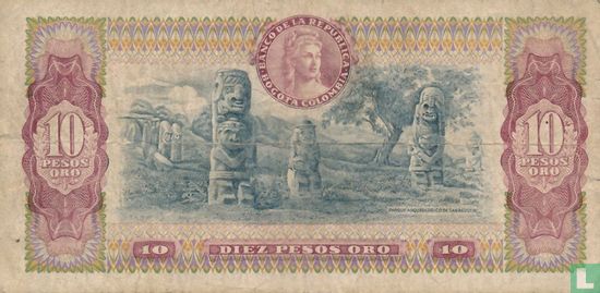Colombie 10 Pesos Oro 1976 - Image 2