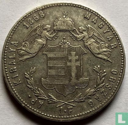 Hongrie 1 forint 1868 (KB) - Image 1