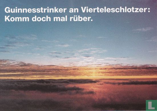 BX - Lufthansa "Guinnesstrinker an Viertelschlotzer: Komm doch mal rüber" - Afbeelding 1