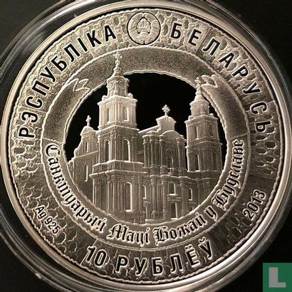 Wit-Rusland 10 roebels 2013 (PROOF) "400 years Stay of the miraculous icon of the Virgin Mary in Budslau" - Afbeelding 1