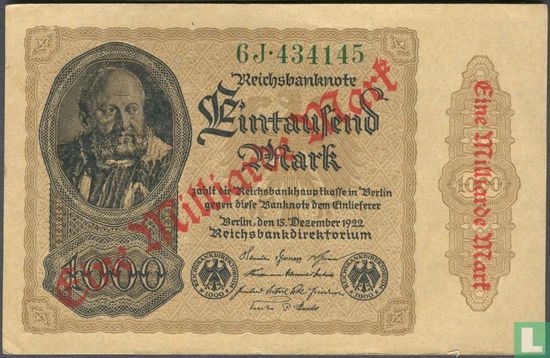 Deutschland 1 Milliarde Mark (S.113b - Ros.110f) - Bild 1