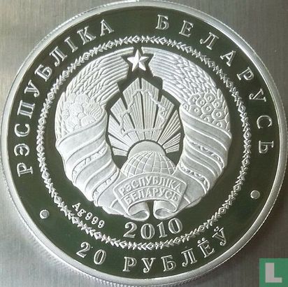 Wit-Rusland 20 roebels 2010 (PROOF) "Eagle owls" - Afbeelding 1