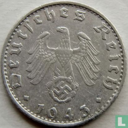 Duitse Rijk 50 reichspfennig 1943 (B) - Afbeelding 1