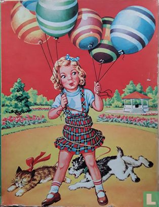 Meisje met ballonnen, hond en kat - Image 1