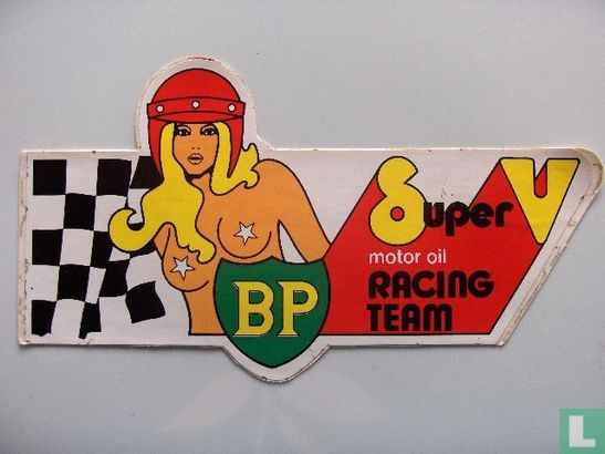 Bp super v motor oil racing team pin-up