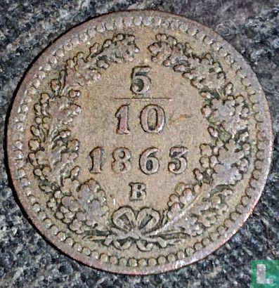 Österreich 5/10 Kreuzer 1863  (B) - Bild 1