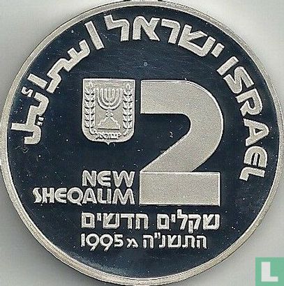 Israel 2 new sheqalim 1995 (JE5755 - PROOF) "47th anniversary of Independence" - Image 1