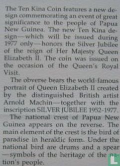 Papoea-Nieuw-Guinea 10 kina 1977 (PROOF) "25th anniversary Accession of Queen Elizabeth II" - Afbeelding 3