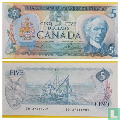 Canada 5 Dollars 1979