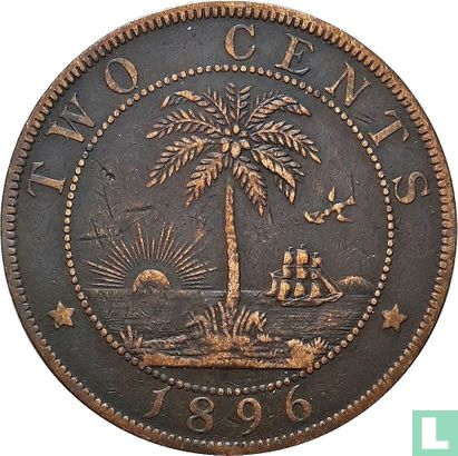 Liberia 2 cents 1896 - Afbeelding 1
