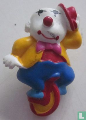 Clown op eenwieler