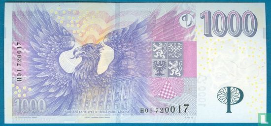 République tchèque 1000 Korun 2008 - Image 2