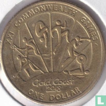 Australië 1 dollar 2018 "Gold Coast Commonwealth Games - Hockey & tennis & diving & athletics & boxing & powerlifting" - Afbeelding 1
